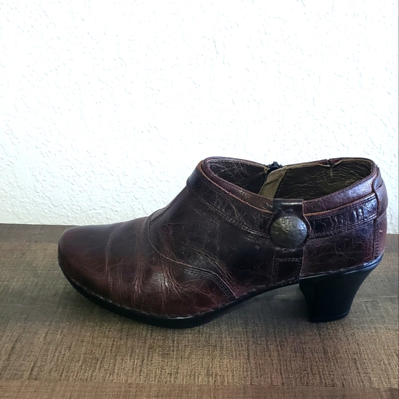Joseph Siebel Women's Brown Leather Clogs - Picture 3 of 6